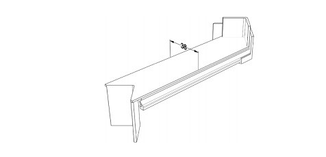 Gleitverbinder Innenecke 90° GLI 40/420 Sonder-RAL