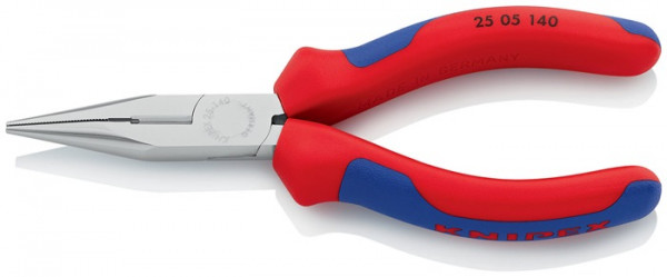 Flachrundzange L.140mm flach/rund ger.Mehrkomp.-Hüllen KNIPEX KNIPEX