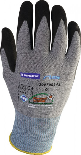 Handschuhe Flex Gr.10 grau/schwarz EN 388 Kat.II PROMAT PROMAT