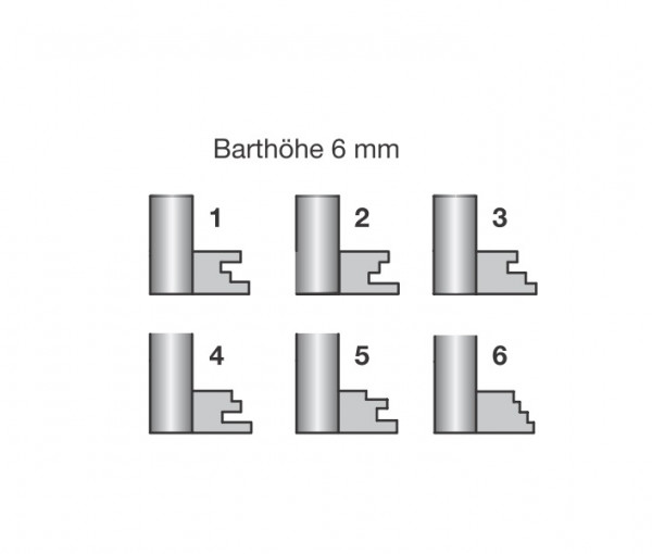 Möbelschlüssel vernickelt 7 R Zuhaltungen 6 mm zierlich Hauptvariante Ringformschlüssel