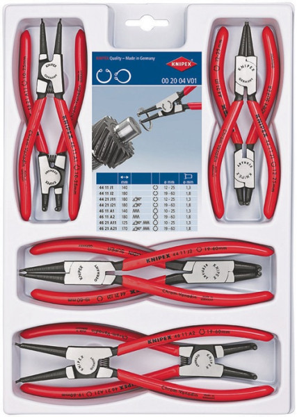 Sicherungsringzangensatz 8-tlg.SB-Lochung 10-60mm KNIPEX KNIPEX