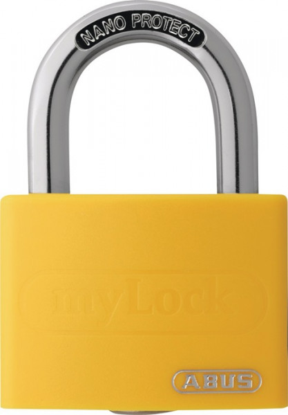 Zylindervorhangschloss T65AL/40 gelb Lock-Tag Schlossk.-B.43mm Alu.versch.-schl. ABUS T65AL/40 gel