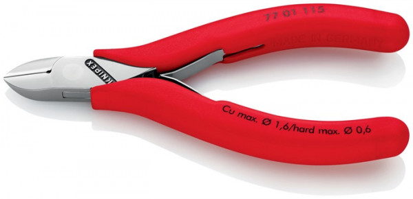 Elektronik-Seitenschneider L.115mm Form 0 Facette ja Ku.-Überzug KNIPEX