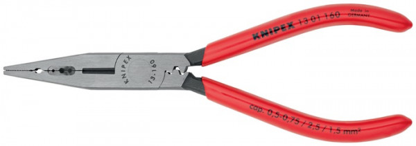 Verdrahtungszange L.160mm 0,5-0,75/1,5/2,5 mm² pol.Ku.-Überzug KNIPEX KNIPEX