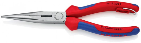 Flachrundzange L.200mm pol.ger.m.Öse Mehrkomp.-Hülle KNIPEX KNIPEX