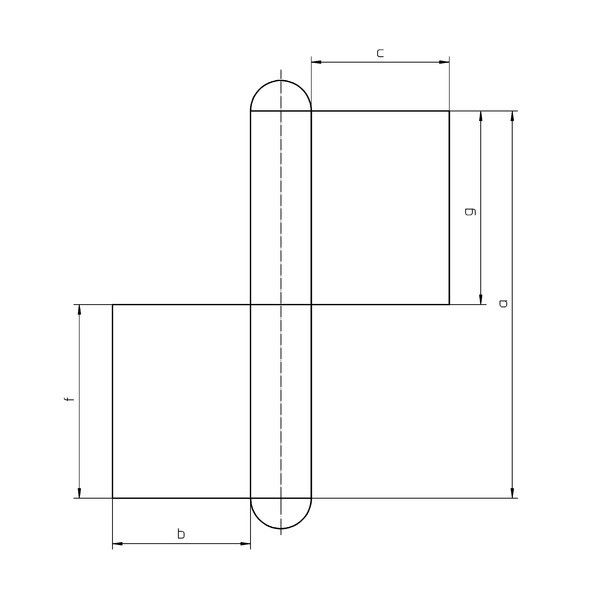 Konstruktionsband Stahl blank 2 teilig mit Lappen Hauptvariante