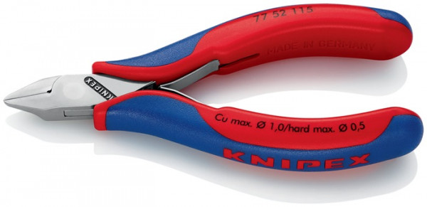 Elektronikseitenschneider L.115mm Form 5 Facette ja,kl.2K-Hülle KNIPEX