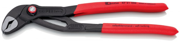 Wasserpumpenzange Cobra® L.250mm Spann-W.46mm pol.Ku.-Überzug Quick Set KNIPEX KNIPEX