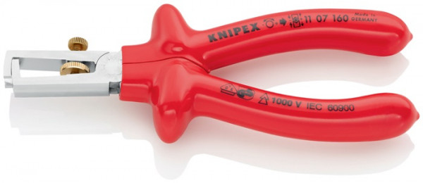 Abisolierzange L.160mm VDE verchr.tauchisol.m.Öffnungsf.KNIPEX KNIPEX