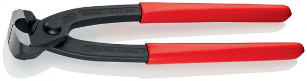 Ohrklemmenzange Gesamt-L.220mm Kopf schwarz atram.Kunststoff-Überzug KNIPEX KNIPEX