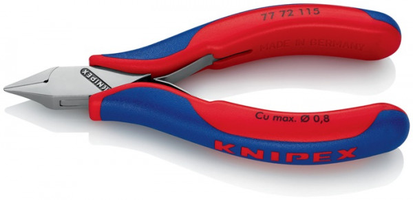 Elektronikseitenschneider L.115mm Form 4 Facette ja,kl.2K-Hülle KNIPEX