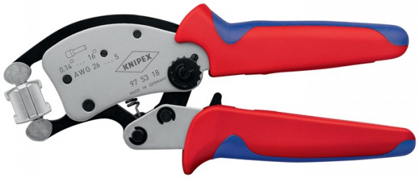 Crimpzange Twistor16 Gesamt-L.200mm 0,14-16 mm² brün.Mehrkomp.-Hüllen KNIPEX KNIPEX