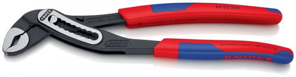 Wasserpumpenzange Alligator® L.250mm Spann-W.46mm pol.Mehrkomp.-Hüllen KNIPEX KNIPEX