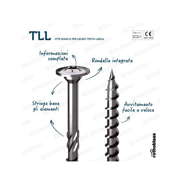 TLL Tellerkopfschraube verzinkt 10 x 240 mm Rothoblaas