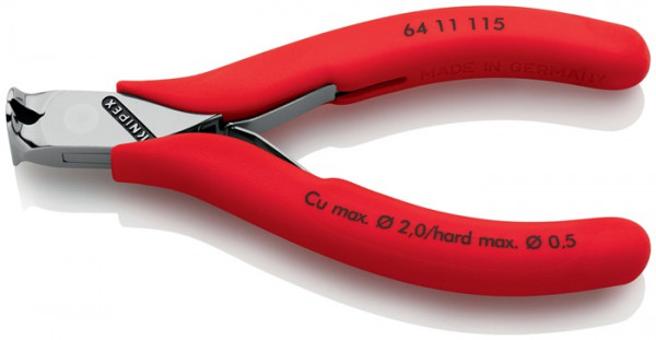 Elektronikvornschn.L.115mm Form 1 Facette nein spiegelpol.Ku.-Überzug KNIPEX KNIPEX