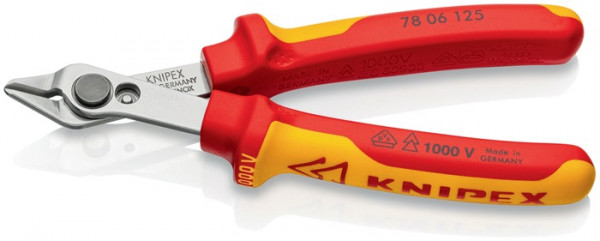 Elektronikseitenschneider Electronic Super-Knips L.125mm Form 0 Facette nein VDE KNIPEX