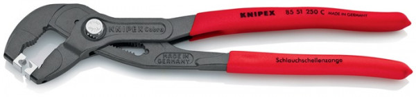 Schlauchschellenzange Gesamt-L.250mm Kopf grau atram.Ku.-Überzug KNIPEX KNIPEX