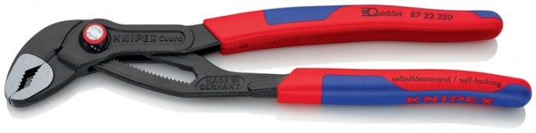 Wasserpumpenzange Cobra® L.250mm Spann-W.46mm pol.Mehrkomp.-H. QuickSet KNIPEX KNIPEX