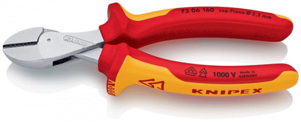 Kompaktseitenschneider X-Cut® L.160mm Mehrkomp.-Hülle KNIPEX KNIPEX