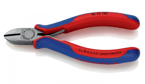 Seitenschneider L.125mm Form 1 Facette ja Kopf pol.Mehrkomp.-Hüllen KNIPEX KNIPEX