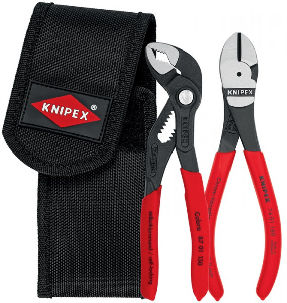 Zangensatz Minis Inh.2tlg.Gürteltasche 390g KNIPEX