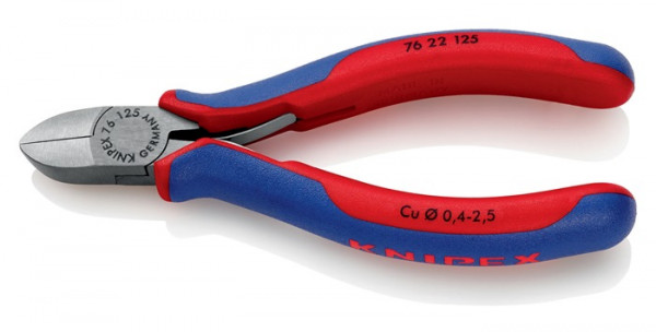 Seitenschneider L.125mm Form 2 Facette nein Kopf pol.Mehrkomp.-Hüllen KNIPEX KNIPEX