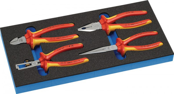 Werkzeugmodul 4-tlg.1/3-Modul VDE-Zangensatz KNIPEX KNIPEX